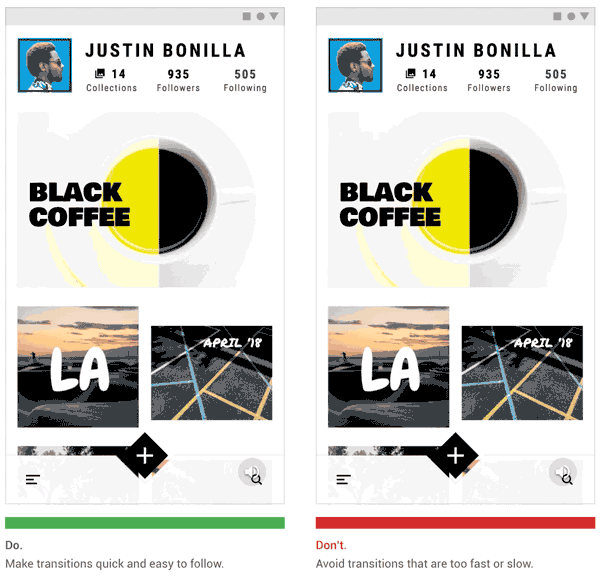 反面案例1:过快或过慢的动画,来自 Material Design